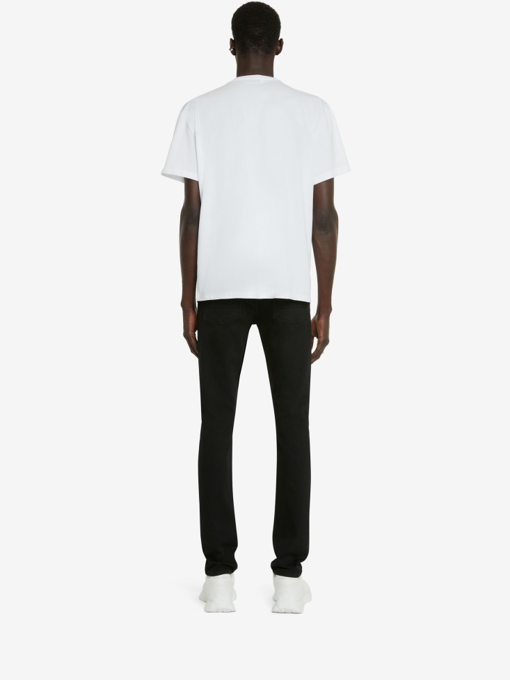 Fashion Alexander McQueen Men's Skeleton Band T-Shirt White Mix
