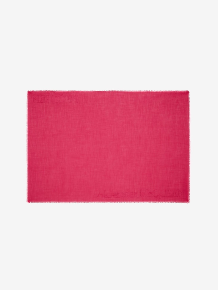 Women's in Cashmere Scarf Fuchsia Fashion Alexander McQueen