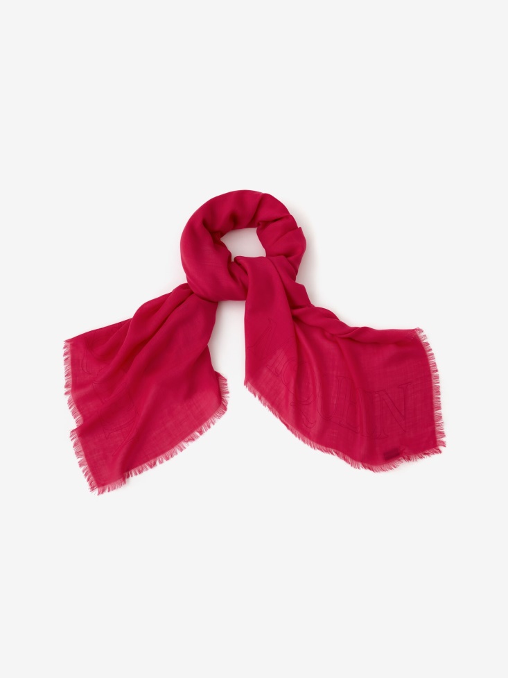 Women's in Cashmere Scarf Fuchsia Fashion Alexander McQueen