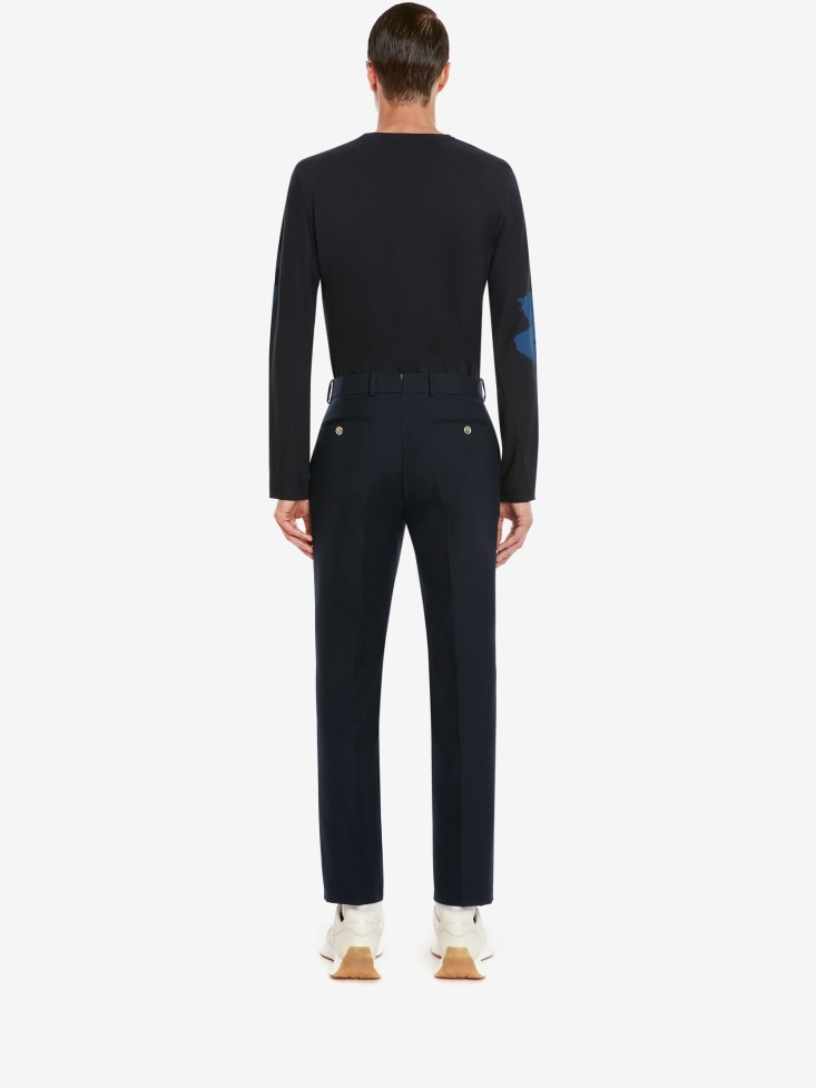 Men's in Graffiti Kimono T-Shirt Navy Fashion Alexander McQueen