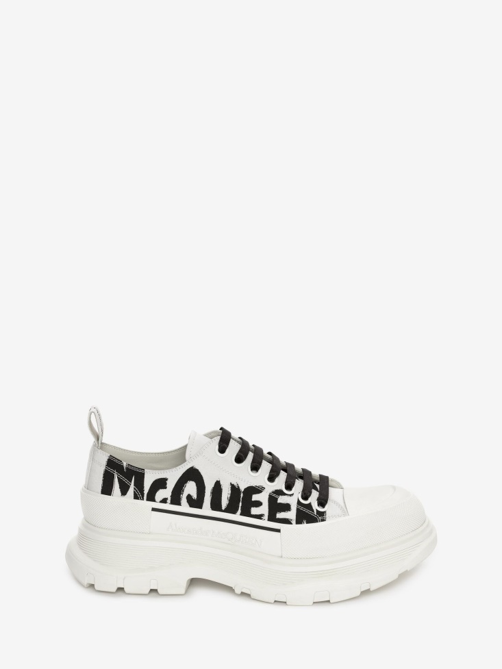 Men's Tread Slick Lace Up Fashion Alexander McQueen Optic White