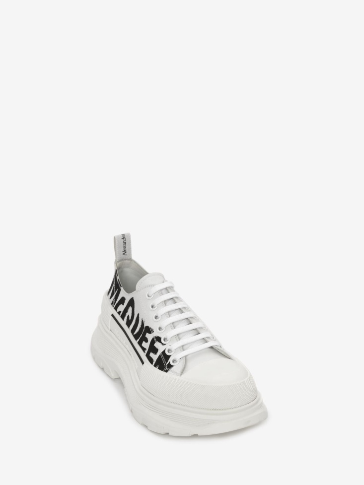 Men's Tread Slick Lace Up Fashion Alexander McQueen Optic White