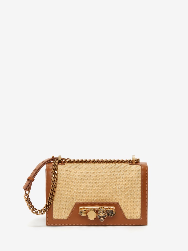 Women's Jewelled Satchel Fashion Alexander McQueen Natural