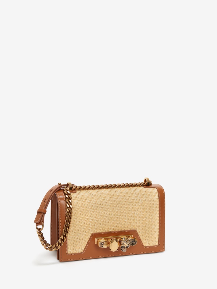 Women's Jewelled Satchel Fashion Alexander McQueen Natural