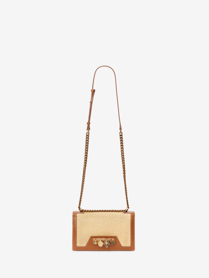 Women's Jewelled Satchel Fashion Alexander McQueen Natural