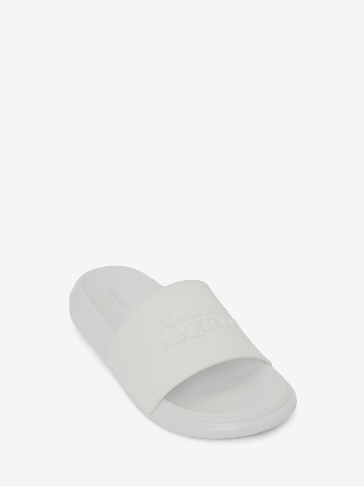 Fashion Alexander McQueen Women's Pool Slide White Mix