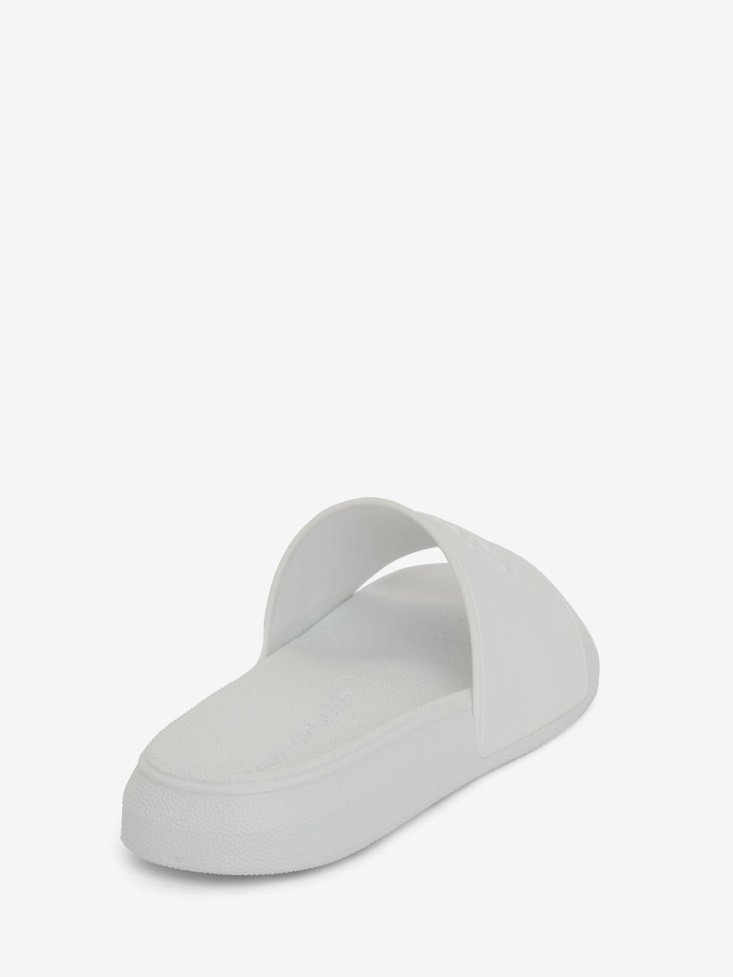 Fashion Alexander McQueen Women's Pool Slide White Mix