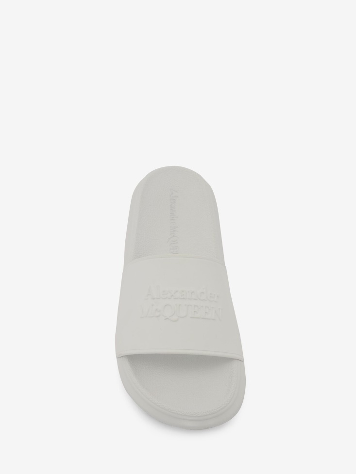 Fashion Alexander McQueen Women's Pool Slide White Mix