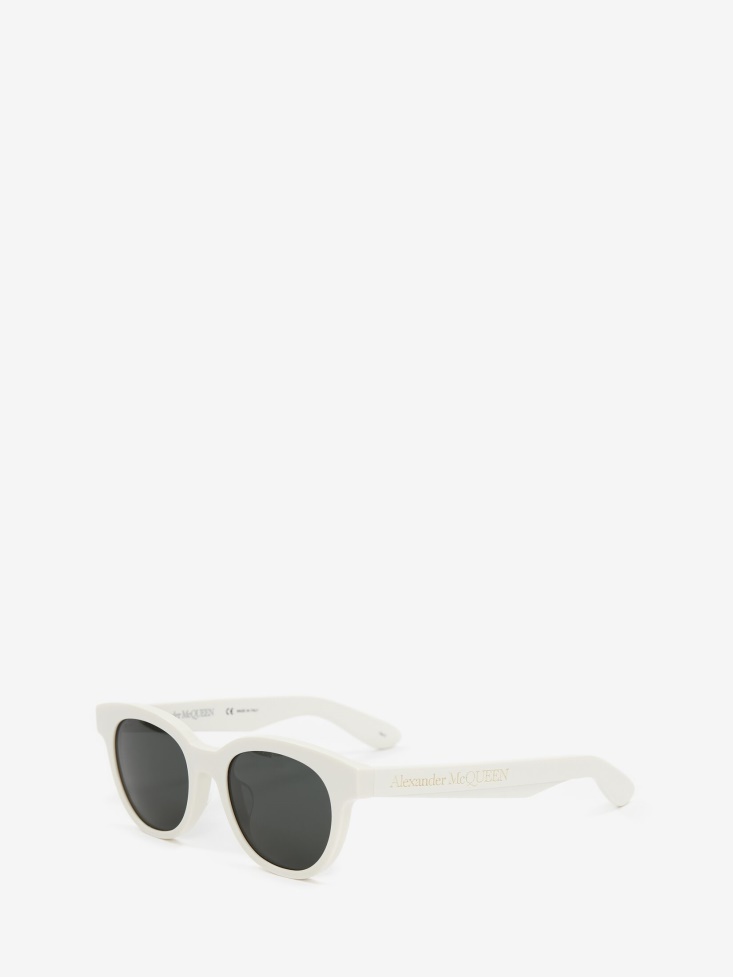 in Angled Pantos Sunglasses Fashion Alexander McQueen Ivory