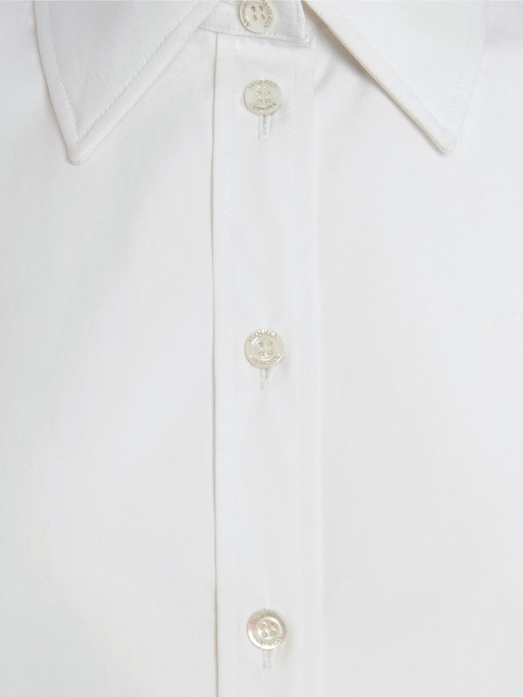 Fashion Alexander McQueen Optical White Women's Cocoon Sleeve Shirt