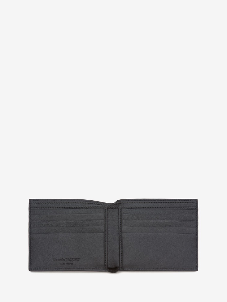 Men's in Graffiti Billfold Wallet Fashion Alexander McQueen Black/White