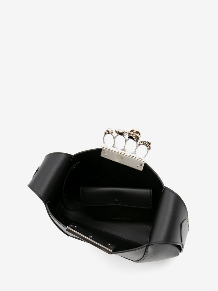Women's The Jewelled Hobo Bag Black Fashion Alexander McQueen