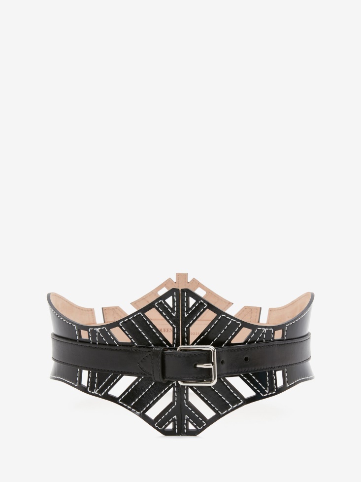 Women's Cage Corset Belt Fashion Alexander McQueen Black