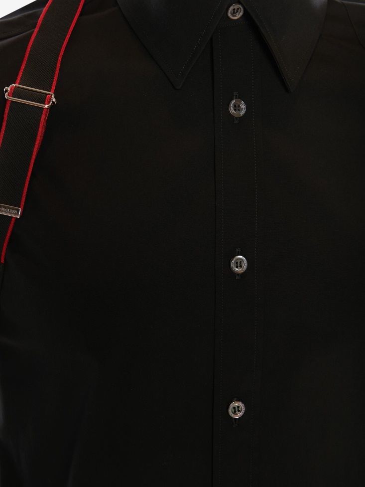 Black Fashion Alexander McQueen Men's in Signature Harness Shirt
