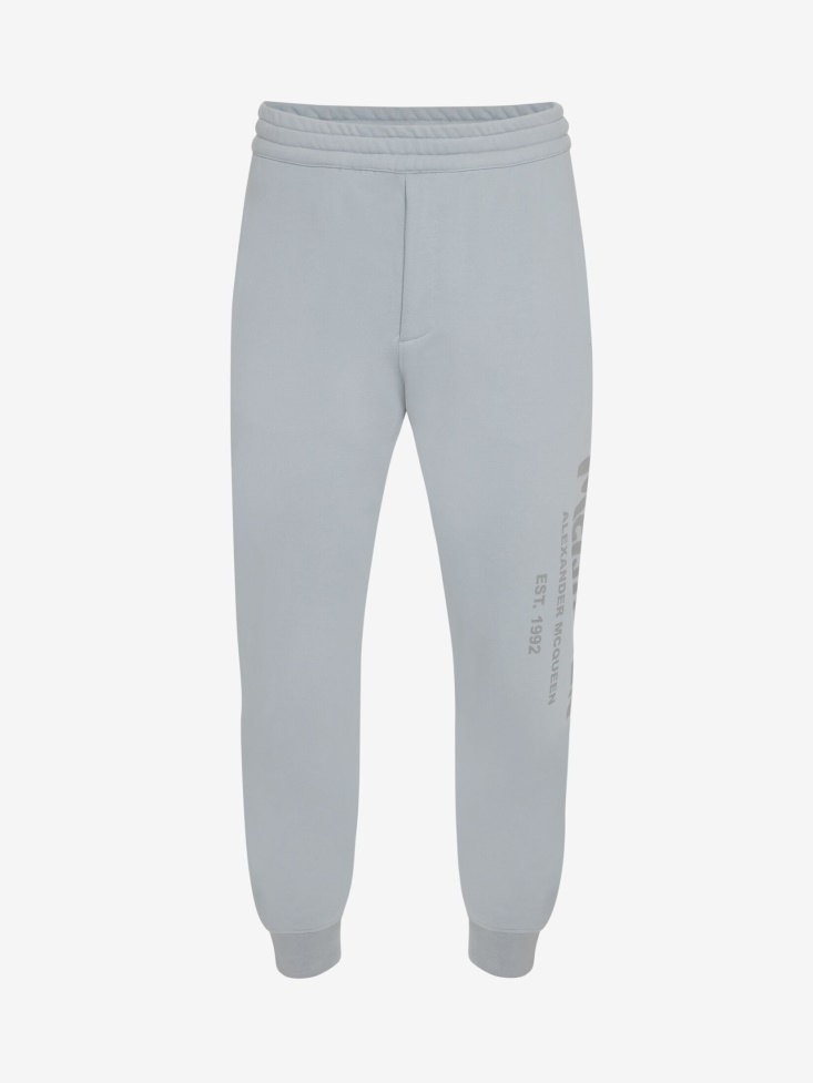 Men's in Graffiti Joggers Dove Grey Fashion Alexander McQueen