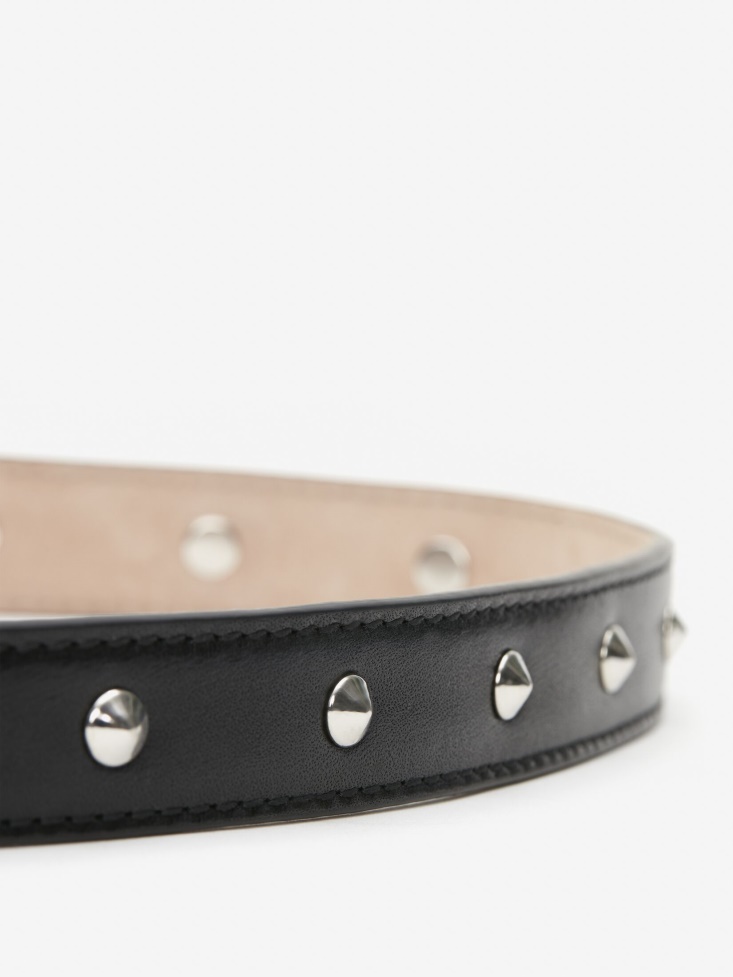 Women's Single Studded Belt Fashion Alexander McQueen Black