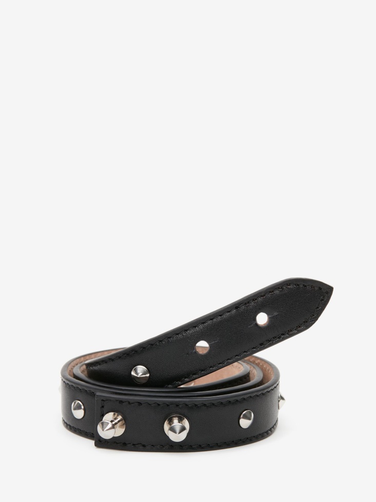 Women's Single Studded Belt Fashion Alexander McQueen Black