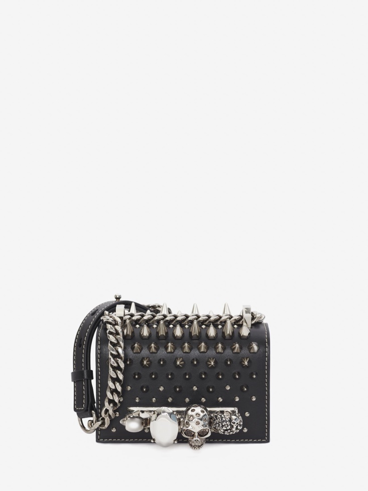Women's Micro Jewelled Satchel Fashion Alexander McQueen Black