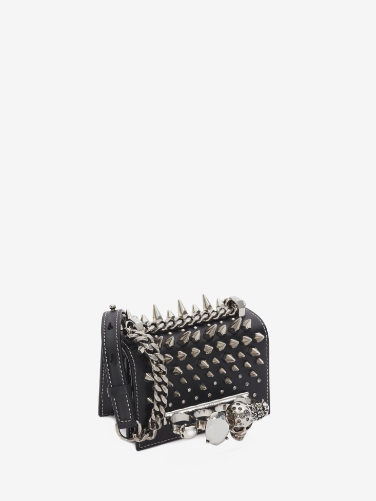 Women's Micro Jewelled Satchel Fashion Alexander McQueen Black
