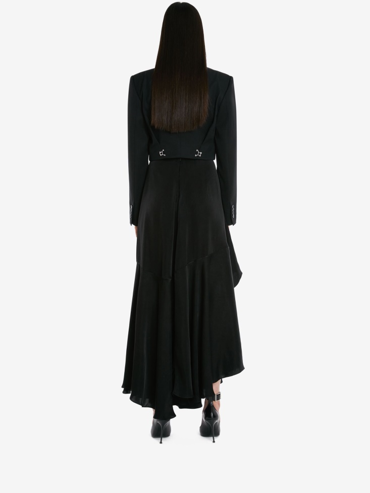 Fashion Alexander McQueen Black Women's Barathea Cropped Jacket