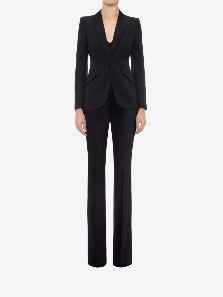 Fashion Alexander McQueen Black Women's Narrow Bootcut Trousers