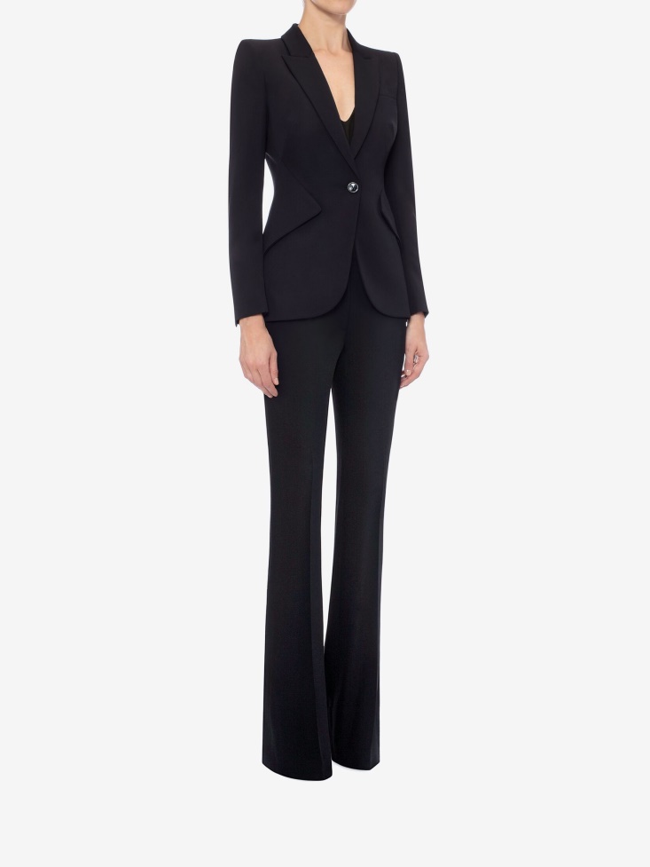 Fashion Alexander McQueen Black Women's Narrow Bootcut Trousers