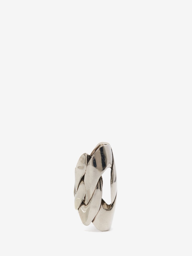 Antique Silver Fashion Alexander McQueen Men's Chain Ear Cuff