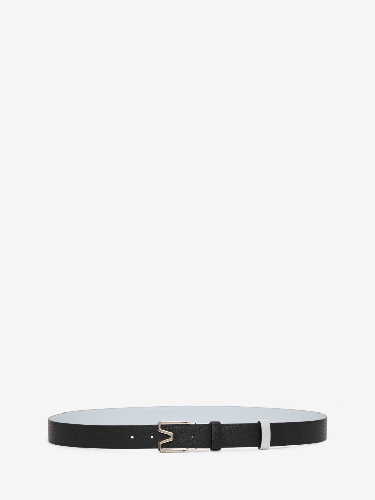 Fashion Alexander McQueen Black/Spring Blue Men's Reversible M Belt