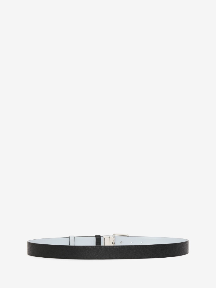 Fashion Alexander McQueen Black/Spring Blue Men's Reversible M Belt