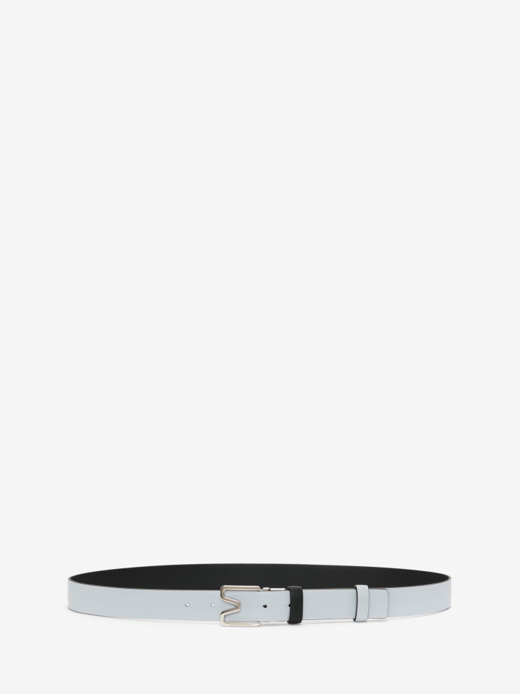 Fashion Alexander McQueen Black/Spring Blue Men's Reversible M Belt