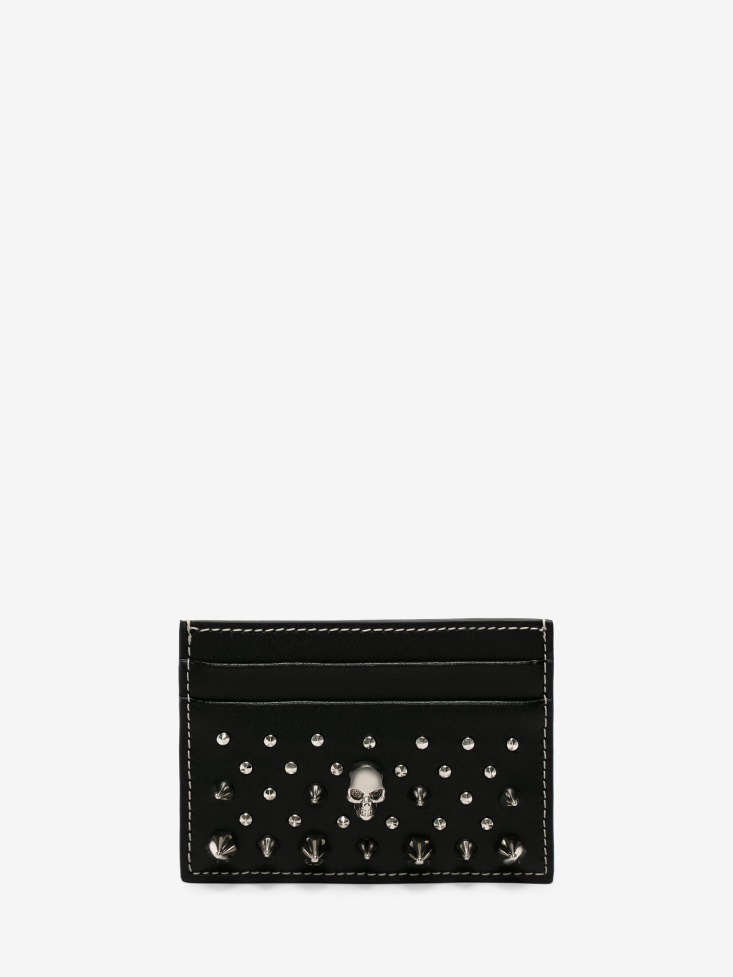 Black Fashion Alexander McQueen Women's Skull Card Holder