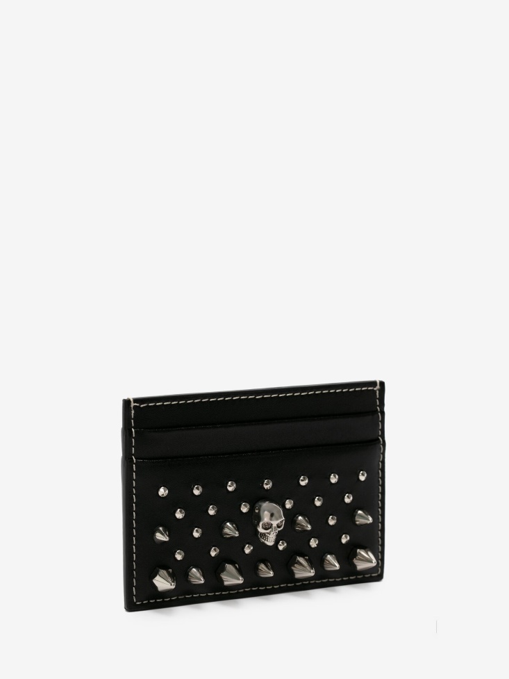 Black Fashion Alexander McQueen Women's Skull Card Holder