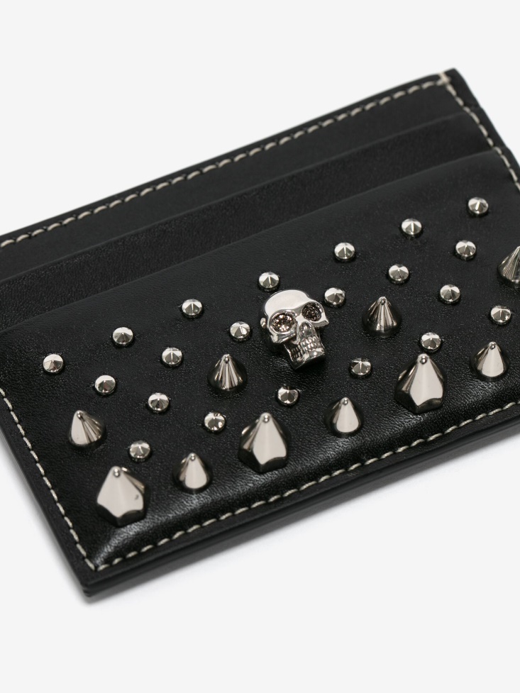Black Fashion Alexander McQueen Women's Skull Card Holder