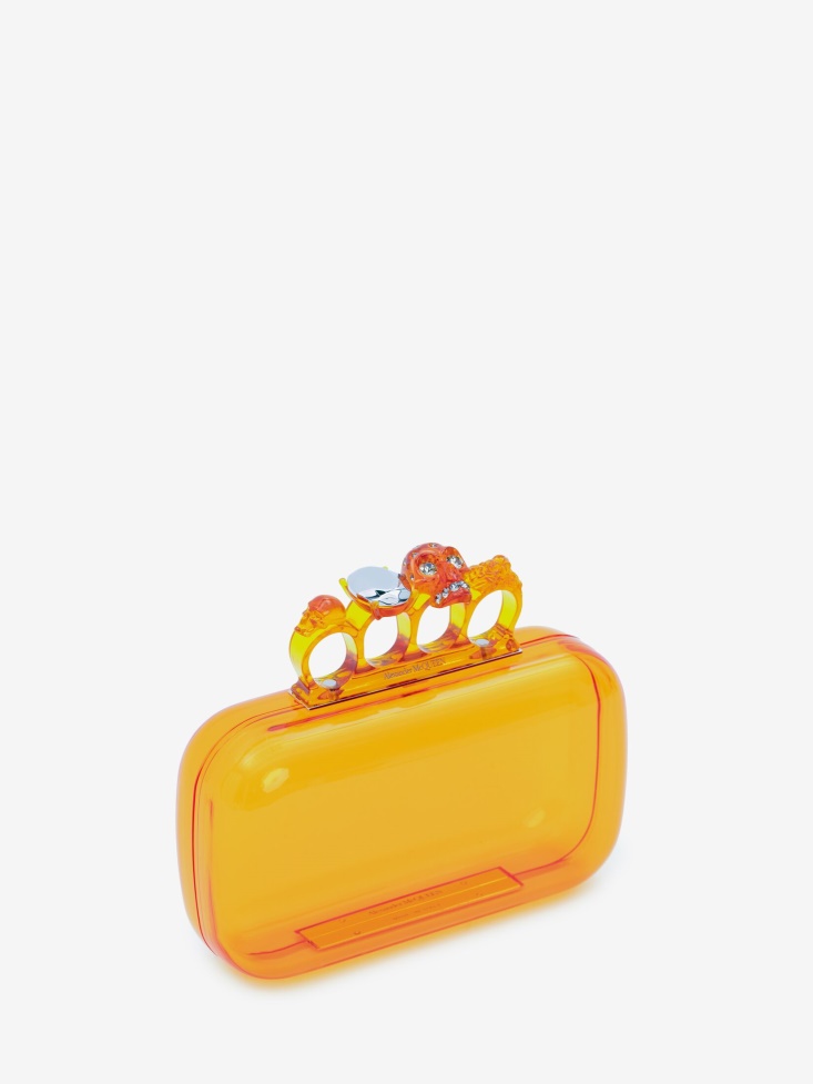Fashion Alexander McQueen Women's Knuckle Clutch Orange