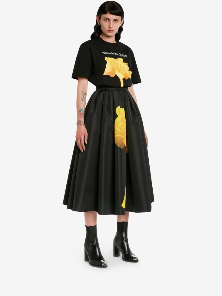 Women's Mushroom T-Shirt Black Fashion Alexander McQueen