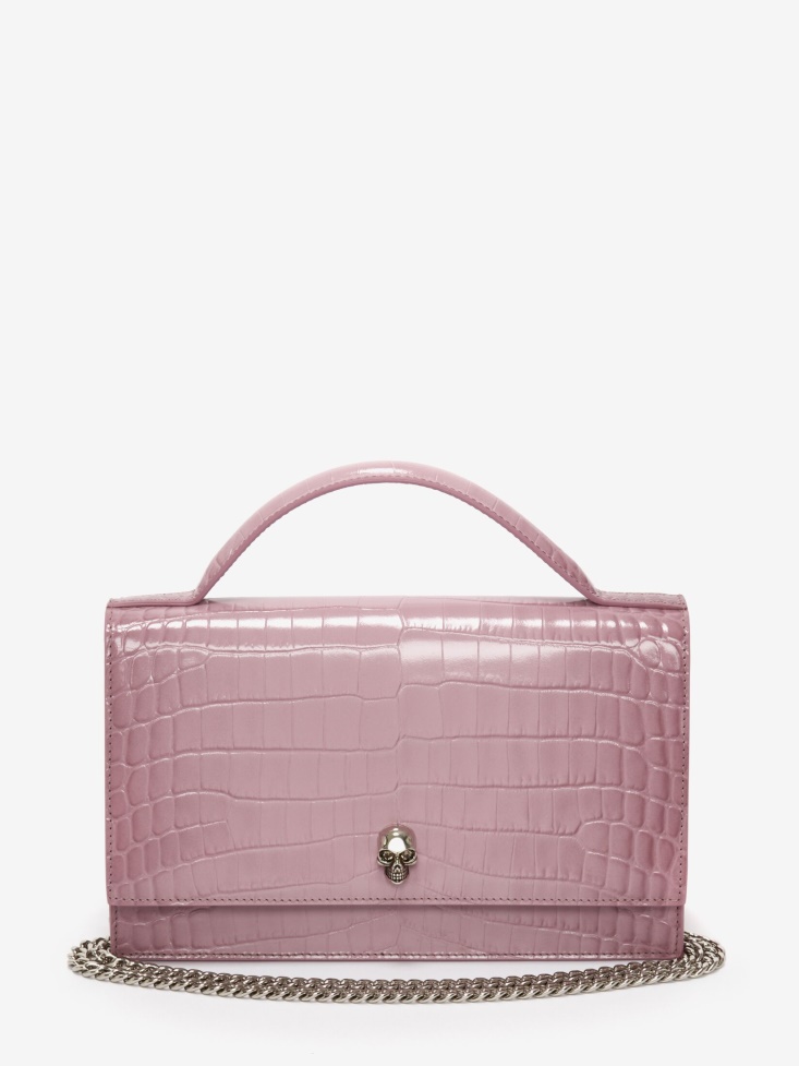 Antique Pink Women's Top Handle Skull Bag Fashion Alexander McQueen
