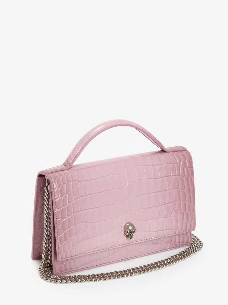 Antique Pink Women's Top Handle Skull Bag Fashion Alexander McQueen