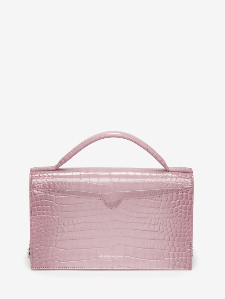 Antique Pink Women's Top Handle Skull Bag Fashion Alexander McQueen