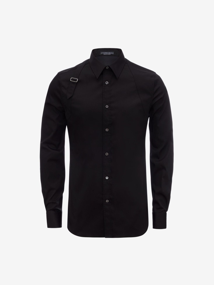 Fashion Alexander McQueen Men's Harness Shirt Black
