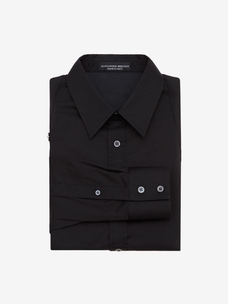 Fashion Alexander McQueen Men's Harness Shirt Black