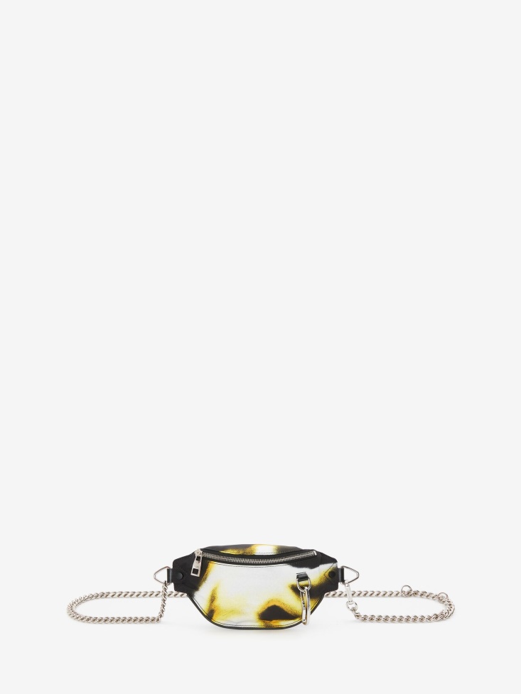 Fashion Alexander McQueen Men's Biker Belt Bag Pop Yellow/Black