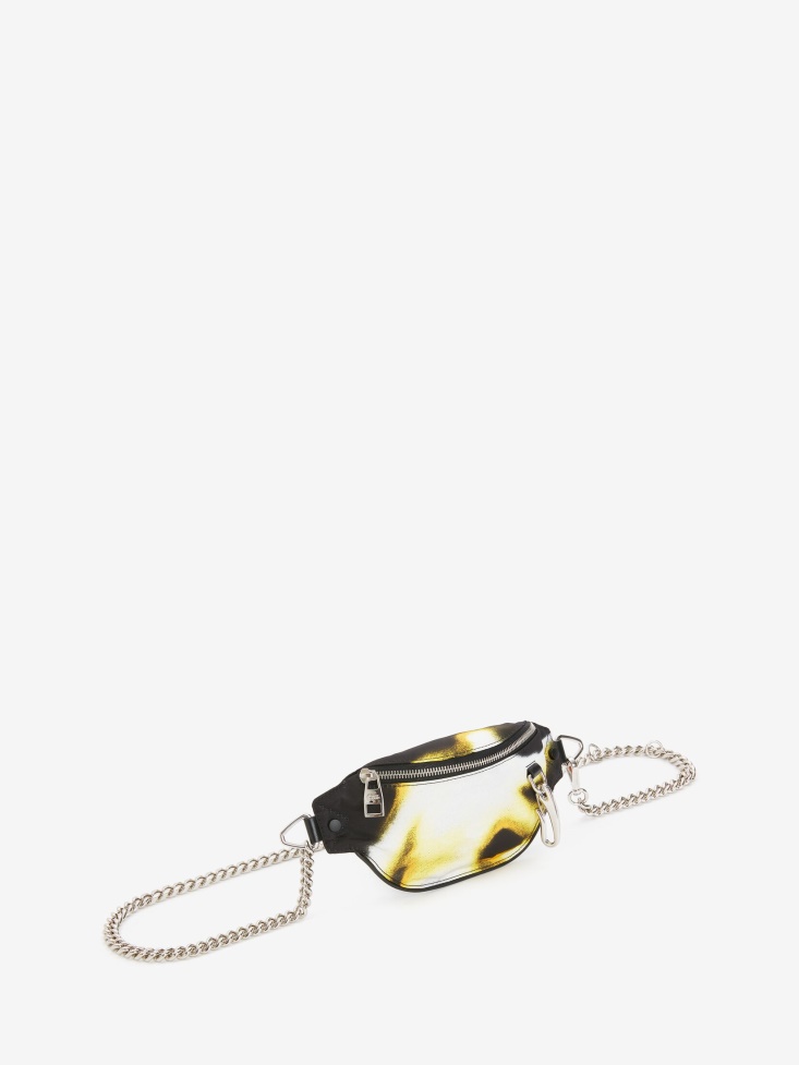 Fashion Alexander McQueen Men's Biker Belt Bag Pop Yellow/Black