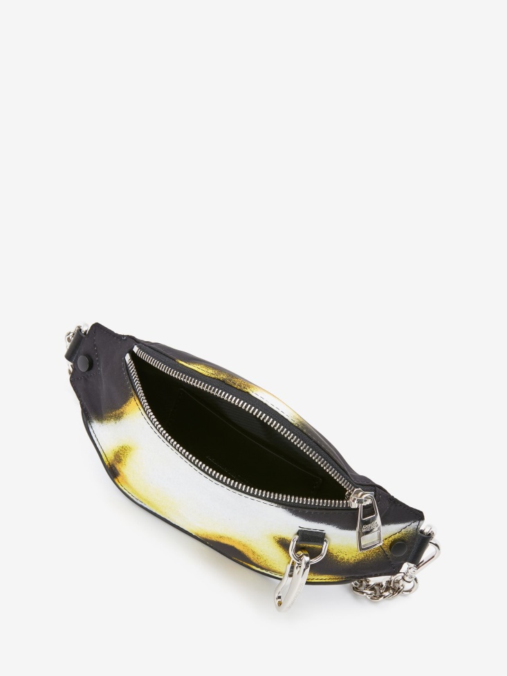 Fashion Alexander McQueen Men's Biker Belt Bag Pop Yellow/Black