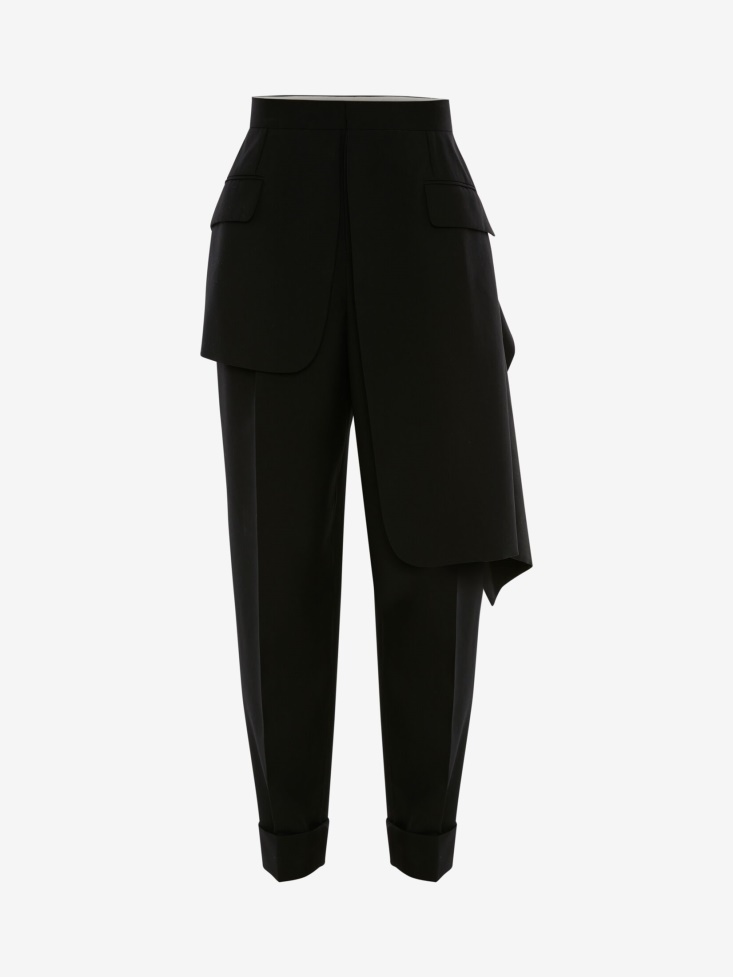 Fashion Alexander McQueen Men's Hybrid Tailored Trousers Black