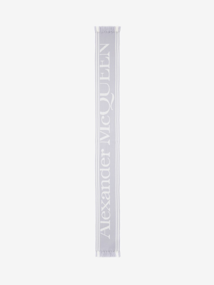 Women's in Knit Scarf Lilac/Ivory Fashion Alexander McQueen