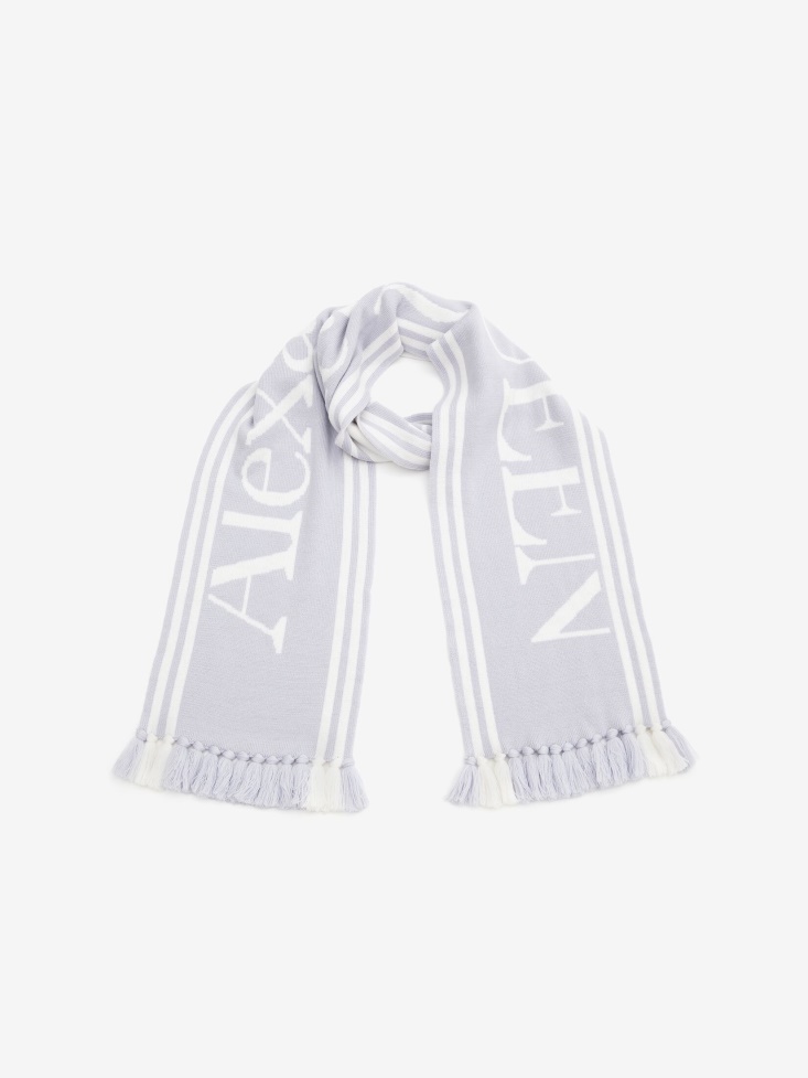 Women's in Knit Scarf Lilac/Ivory Fashion Alexander McQueen