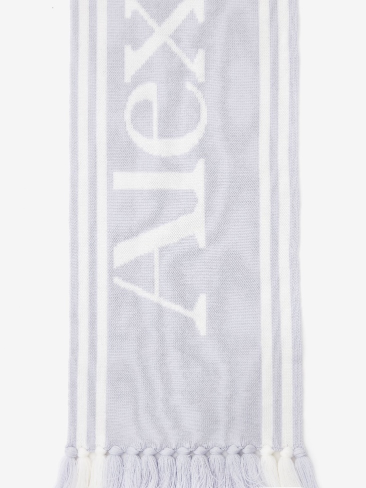 Women's in Knit Scarf Lilac/Ivory Fashion Alexander McQueen