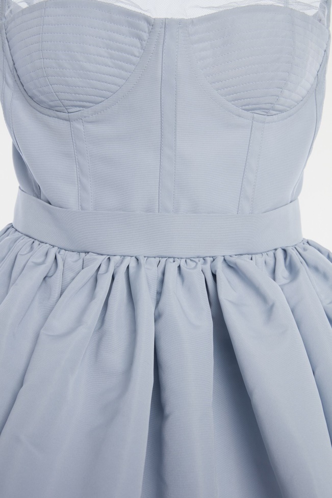 Women's Bustier Parachute Dress Light Blue Fashion Alexander McQueen