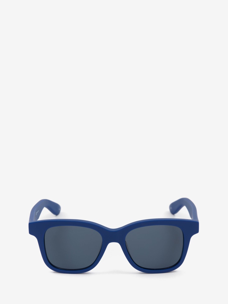 Men's in Angled Square Sunglasses Fashion Alexander McQueen Blue