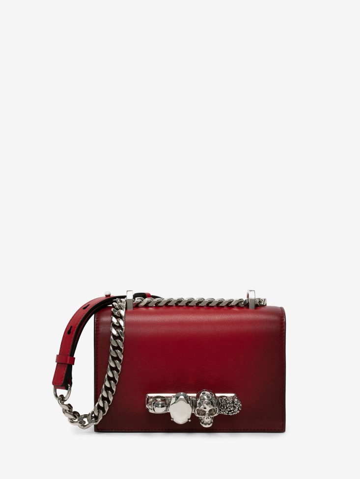 Fashion Alexander McQueen Women's Mini Jewelled Satchel Red
